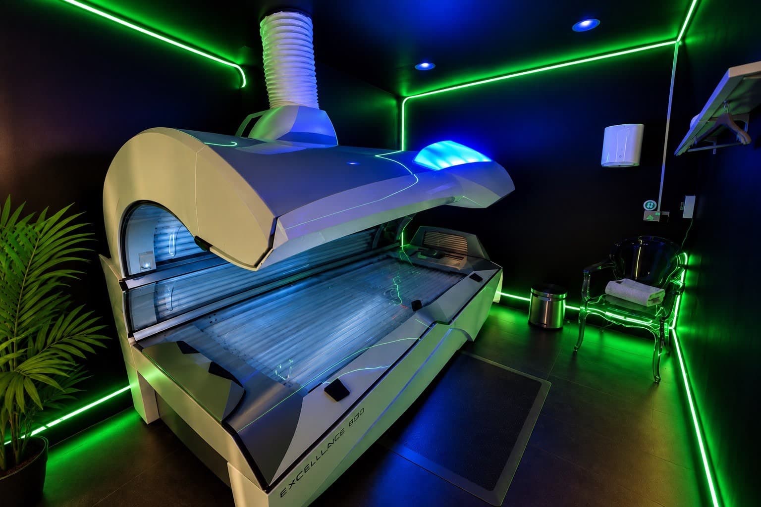 Excellence 800 lying tanning unit at Glow Zone, Madhouse Carlton